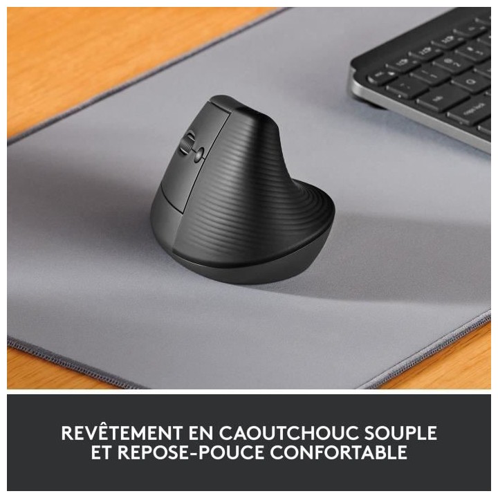 Souris Sans Fil Logitech Lift Left Ergonomique Verticale pour gaucher,