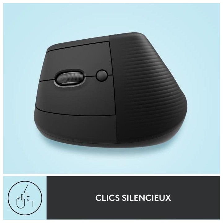 Souris Sans Fil Logitech Lift Left Ergonomique Verticale pour gaucher,