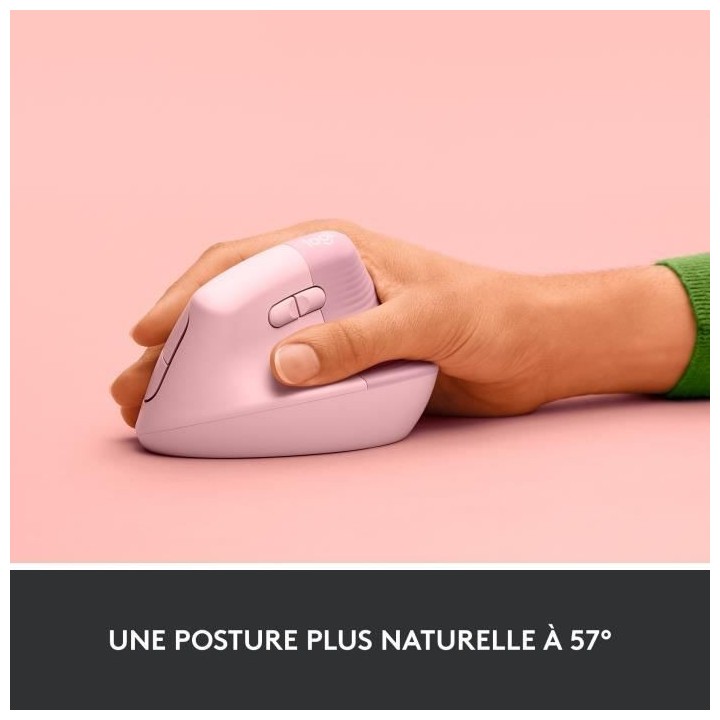 Souris Sans Fil Logitech Lift Ergonomique Verticale, Bluetooth ou réc