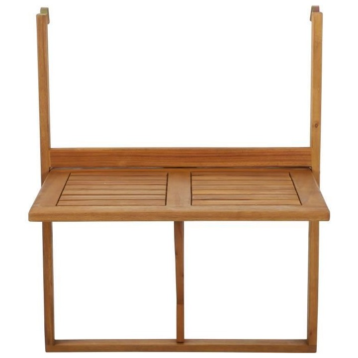 BEAU RIVAGE Table de balcon suspendu en bois d'acacia FSC - 64 x 44 x