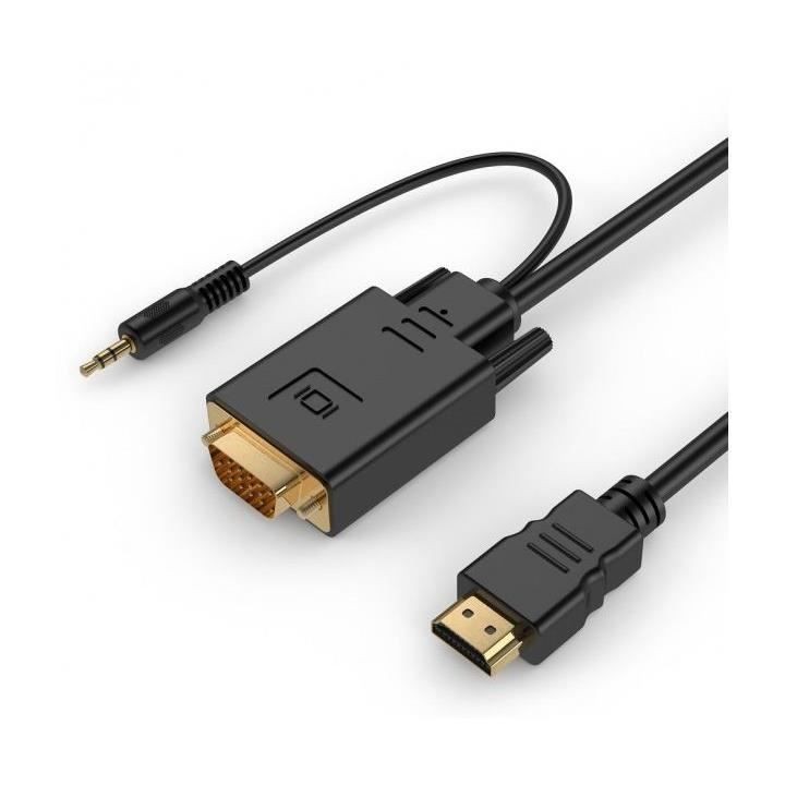 LINEAIRE Câble HDMI mâle - VGA + Audio mâle - 1,80 m