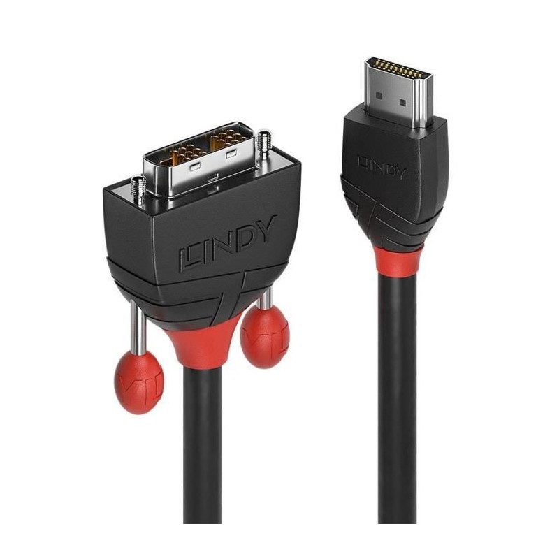 LINDY Câble HDMI vers DVI-D - Black Line - 5m