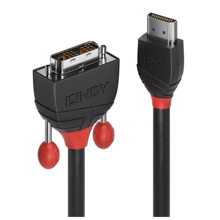 LINDY Câble HDMI vers DVI-D - Black Line - 5m