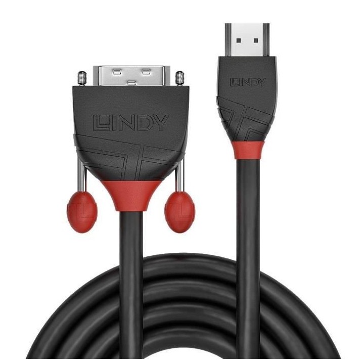 LINDY Câble HDMI vers DVI-D - Black Line - 5m