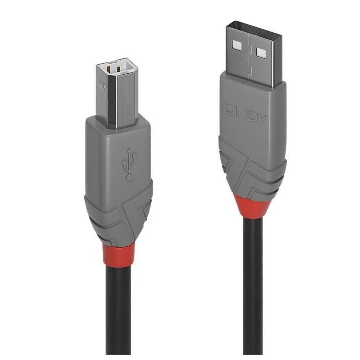 LINDY Câble USB 2.0 type A vers B - Anthra Line - 1m