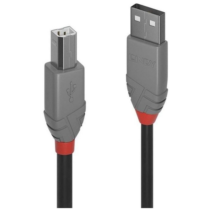 LINDY Câble USB 2.0 type A vers B - Anthra Line - 3m