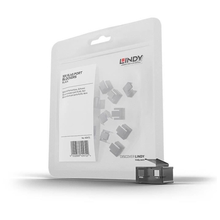 LINDY Verrous RJ45 (20 pieces), sans clé, noir