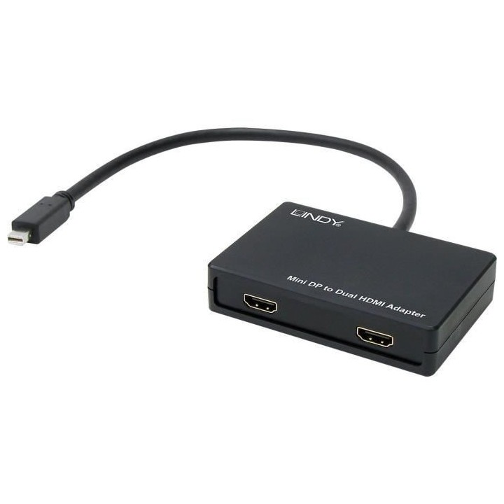 LINDY Adaptateur actif mini DP vers 2x HDMI