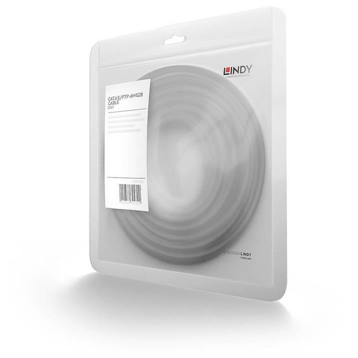 LINDY - 47343 - Câble réseau Gris Cat.6 S/FTP, 1,5m