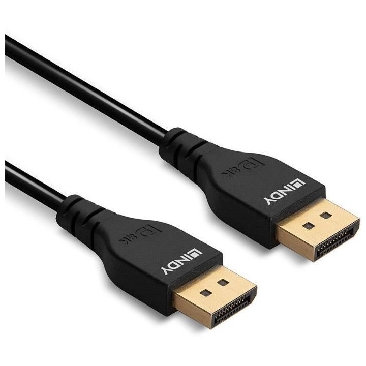 LINDY - 36461 - Câble Slim DisplayPort 1.4, 1m