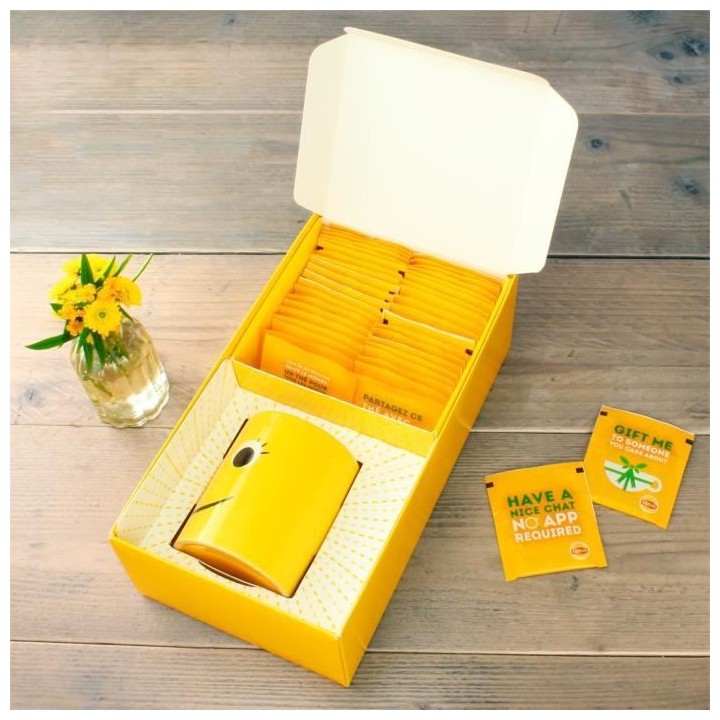 LIPTON Thé Yellow Label Coffret Cadeau Lipton avec tasse, 42 sachets
