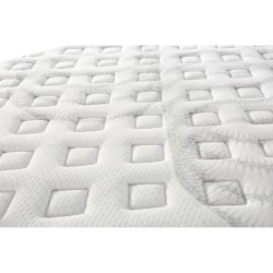 LISBOA Ensemble Matelas 140x190 cm + Sommier + Pieds - 30 cm