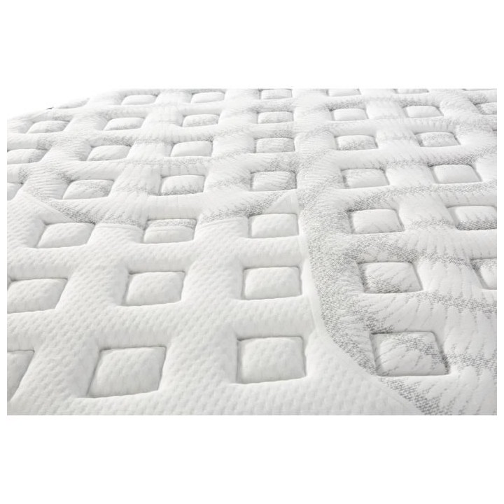 LISBOA Ensemble Matelas 140x190 cm + Sommier + Pieds - 30 cm