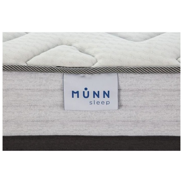 LISBOA Ensemble matelas + sommier + pieds - 160 x 200 cm - 30 cm