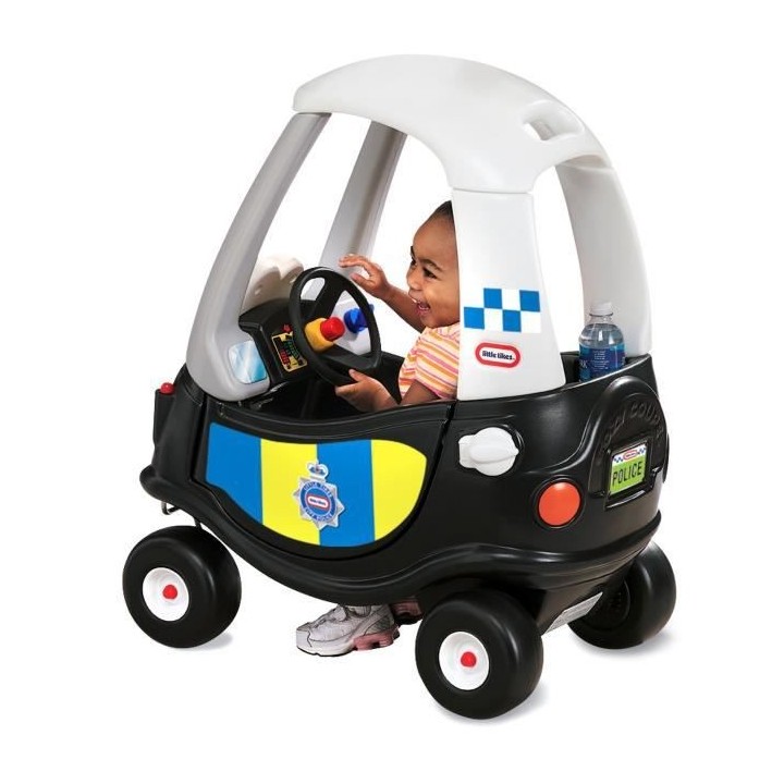 Little Tikes - Trotteur et Porteur Cozy Coupe Police - Noir - A partir