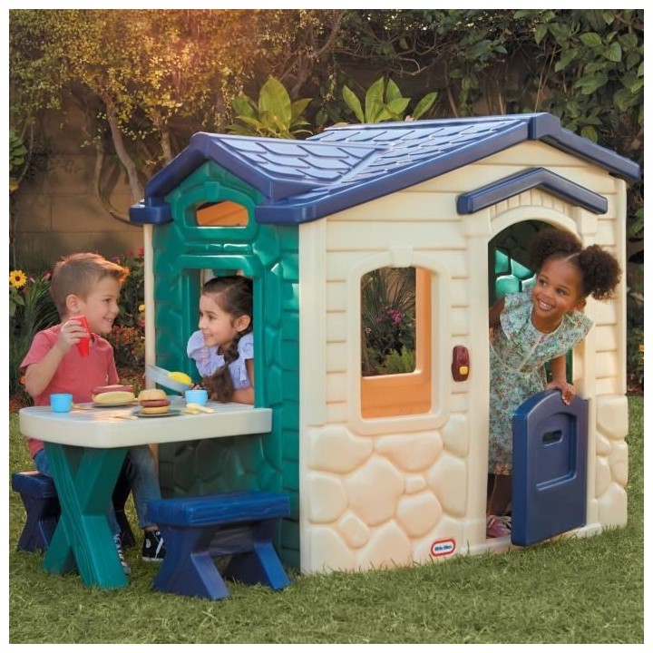 Little Tikes - Maison de Jardin et Table de Pique-Nique - Colori Jungl