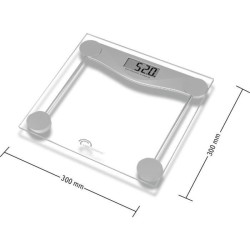 LITTLE BALANCE 8193 SB2 Electronique, Pese-personne électronique, Plateau verre trempé transparent, 160 kg / 100 g, Transparen