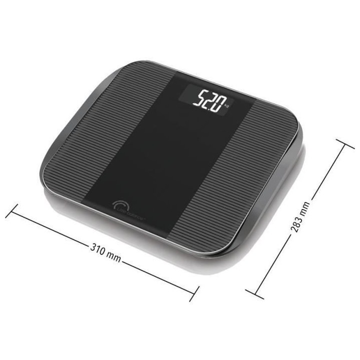 LITTLE BALANCE Pese-personne Slim Wave LCD - 180 kg / 100 g - Noir bri