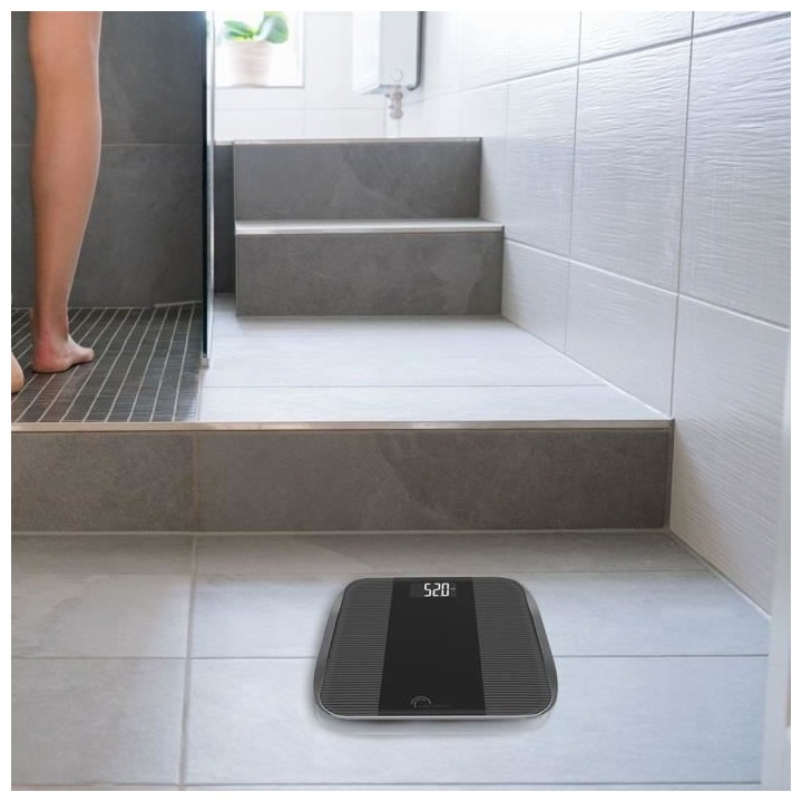 LITTLE BALANCE Pese-personne Slim Wave LCD - 180 kg / 100 g - Noir bri