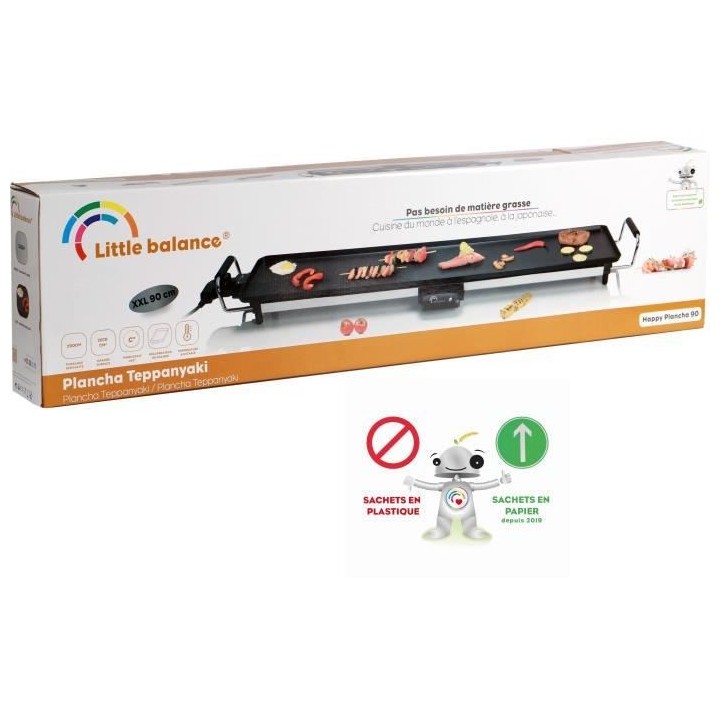 LITTLE BALANCE 8239 Happy Plancha 90, Plancha électrique 8-10 personn