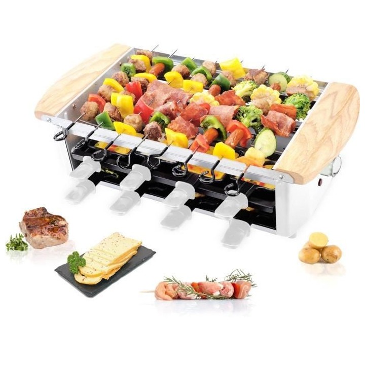 LITTLE BALANCE 8263 Raclette Alpes 1200-8, Raclette Grill Brochettes
