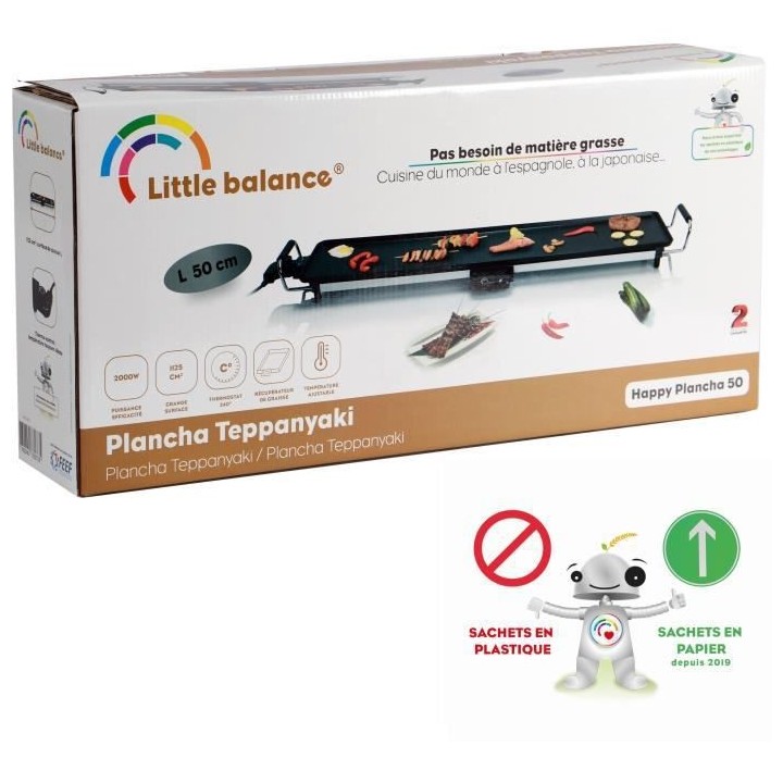 LITTLE BALANCE 8273 Happy Plancha 50, Plancha électrique 4-6 personne