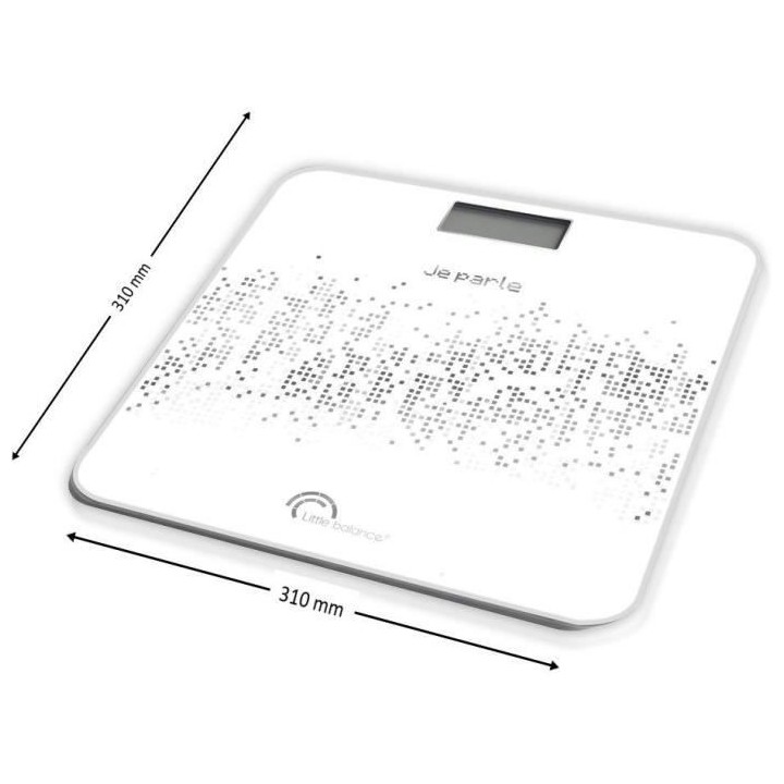 LITTLE BALANCE Pese-personne parlant Voice 180kg / 100g - Noir