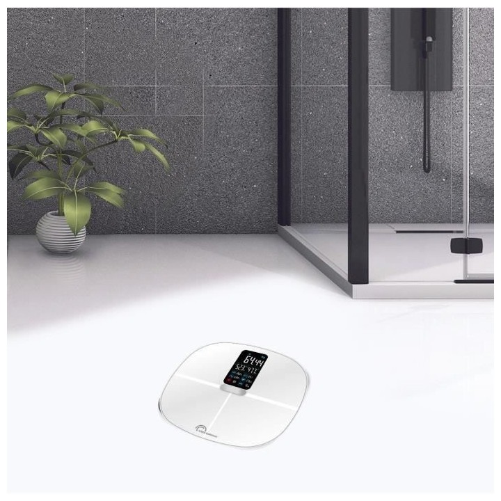 LITTLE BALANCE Pese-personne impédancemetre connecté blanc 180kg / 1