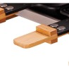 LITTLE BALANCE 8505 Vosges 4 Wood, Raclette & pierre a cuire en Granit, 2 en 1, 4 personnes, 600 W, Bambou véritable