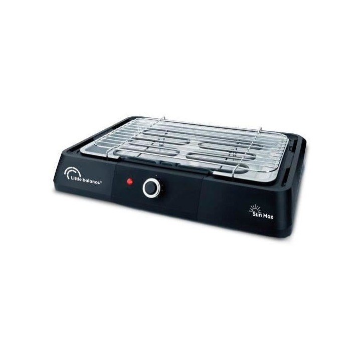 LITTLE BALANCE 8572 BBQ Sun Max, Barbecue électrique XXL, 2200 W, Noi