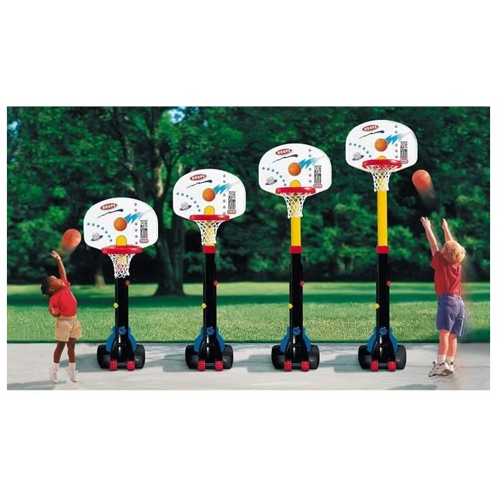 Little Tikes - Grand Panier de Basket Ajustable avec 1 Ballon Junior