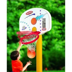 Little Tikes - Grand Panier de Basket Ajustable avec 1 Ballon Junior