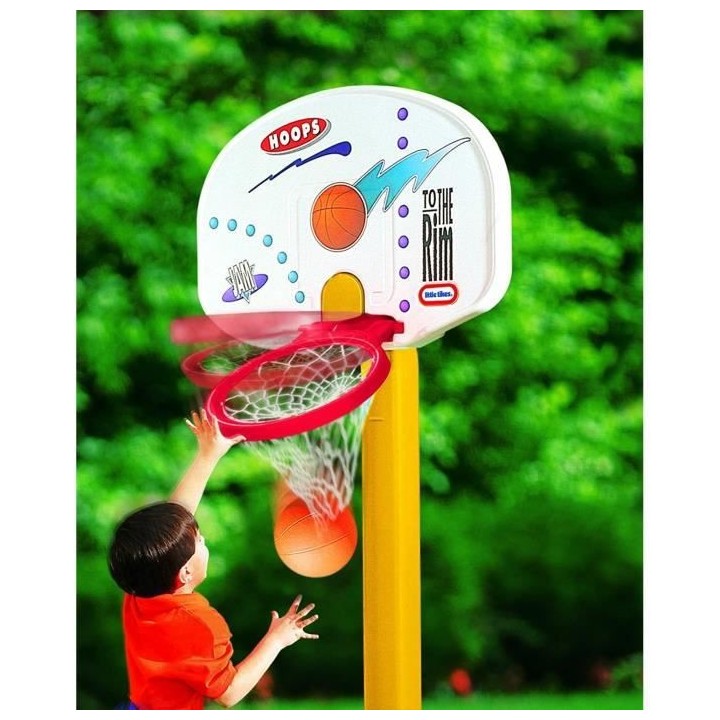 Little Tikes - Grand Panier de Basket Ajustable avec 1 Ballon Junior