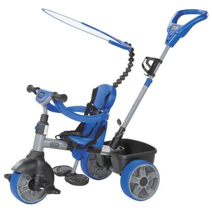 Little Tikes - Tricycle Evolutif 4 en 1 - Bleu - De 9 mois a 3 ans