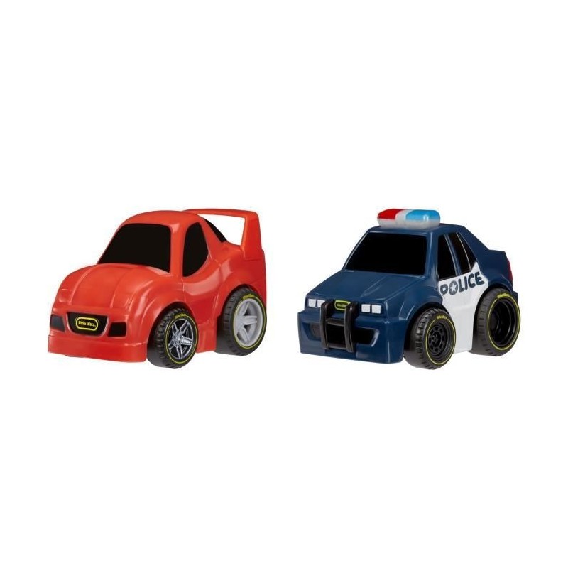 Little Tikes - Coffret de 2 Voitures Crazy Fast a Rétro Friction - Voitures de Courses