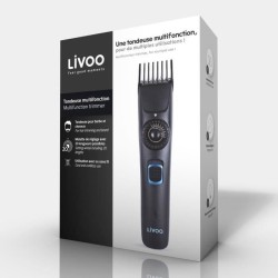 LIVOO DOS172 - Tondeuse pour barbe et cheveux - Molette de réglage 20 longueurs possibles - Utilisation sans fil - Autonomie 35