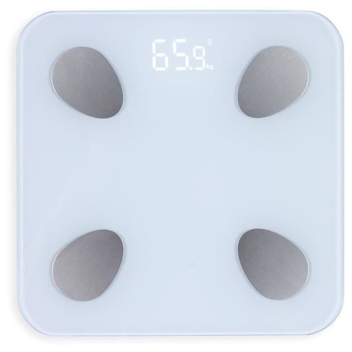 LIVOO DOM428 - Pese-personne connecté - 13 indicateurs - Plateau en v