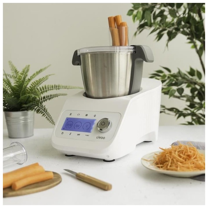 LIVOO DOP219W - Robot multifonctions Super Cooker - 12 vitesses - 125