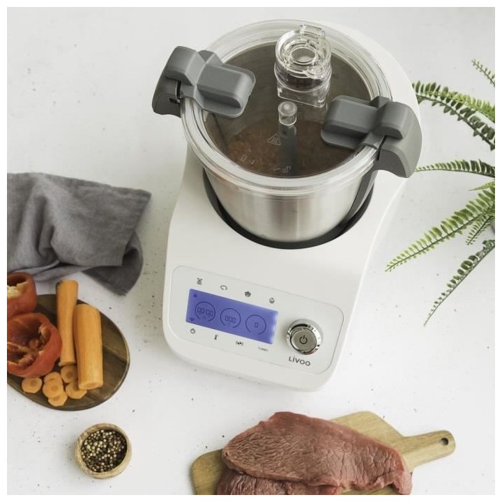 LIVOO DOP219W - Robot multifonctions Super Cooker - 12 vitesses - 125