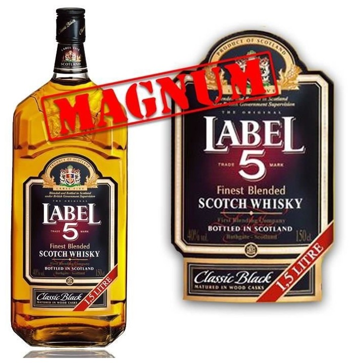 Whisky Label 5 - Blended whisky - Ecosse - 40%vol - 150cl