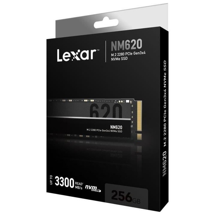 Disque SSD Interne - LEXAR - NM620 - 256Go - NVMe - (LNM620X256GRNNNG)