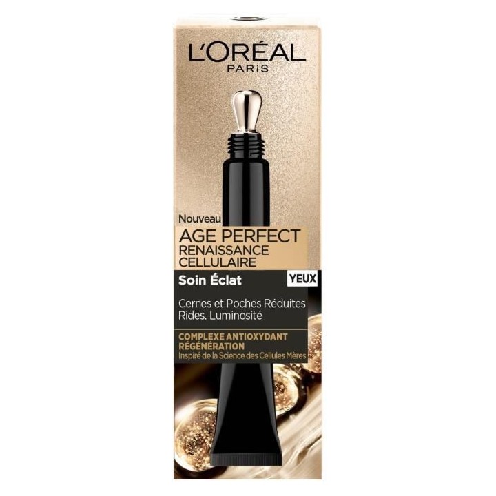 Creme soin Yeux Éclat Age Perfect L'OREAL PARIS - Renaissance Cellula
