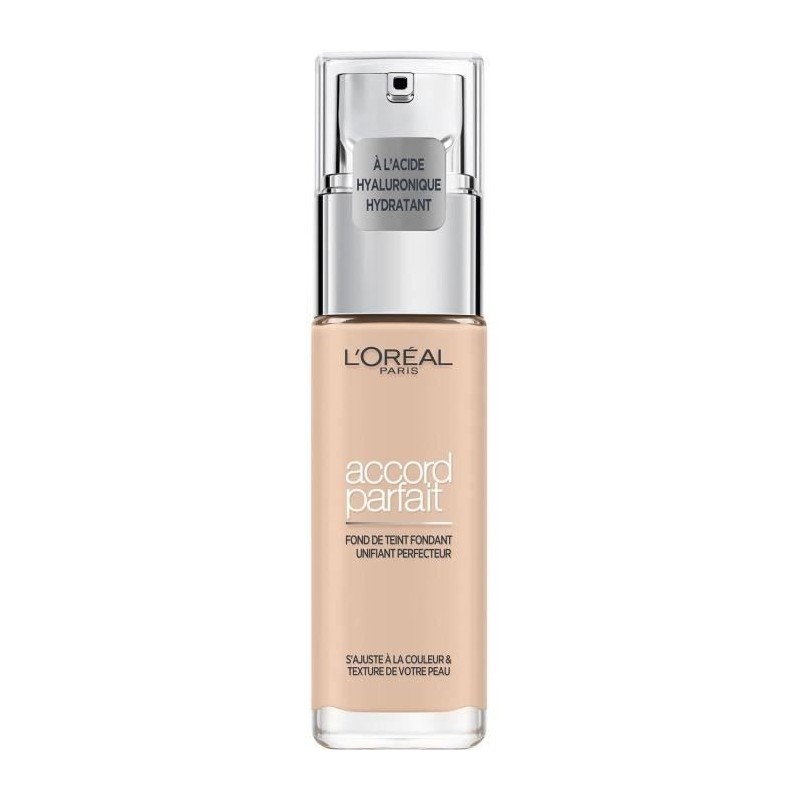 Fond de Teint Fondant Unifiant Perfecteur L'OREAL PARIS - Accord Parfait - 1R Ivoire Rosé 30 ml