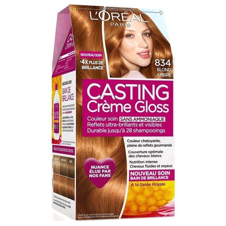 Coloration L'OREAL Casting Creme Gloss - Blond Ambré 834