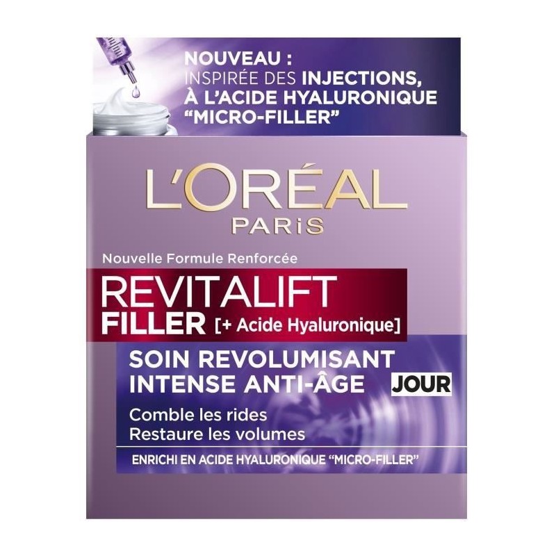 Soin revolumisant Intense Anti-âge L'OREAL Revitalift Filler +Acide Hyaluronique - 50 ml