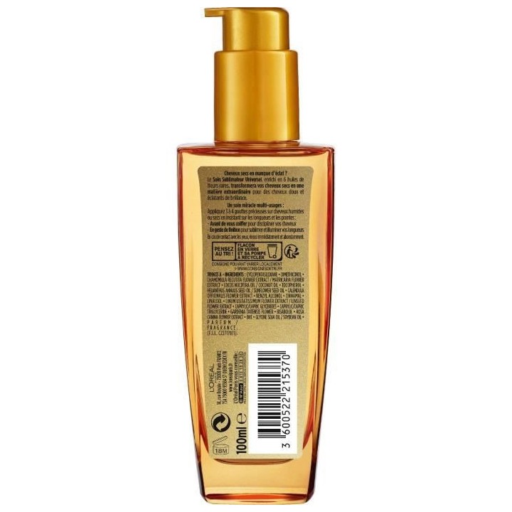 Soin Sublimateur Elseve L'OREAL PARIS Huile Extraordinaire Universel -