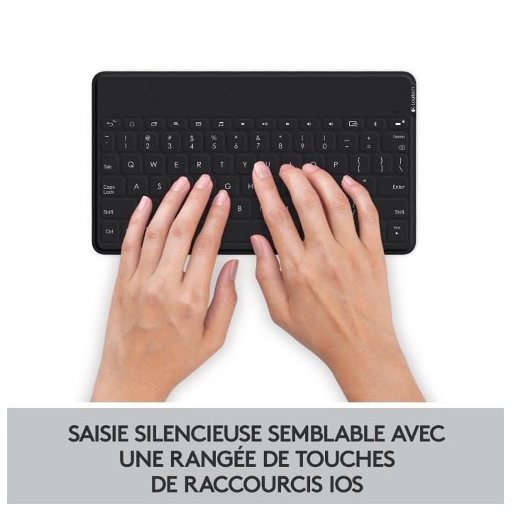LOGITECH - Clavier Keys-To-Go - Bluetooth ultra-léger, ultra-portable