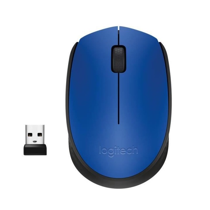 LOGITECH - Souris sans fil ambidextre M171 - Bleu
