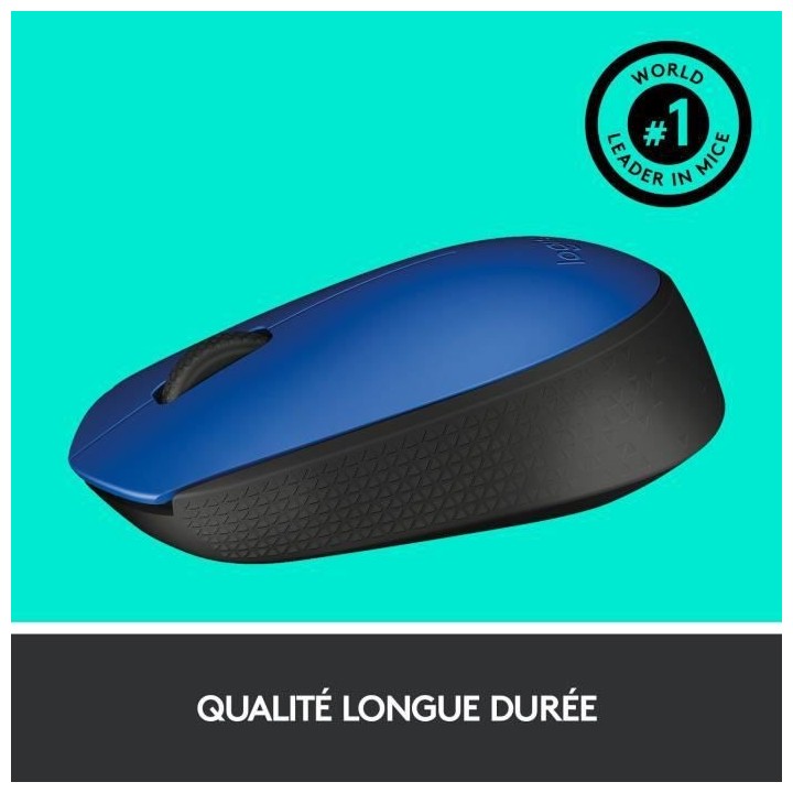 LOGITECH - Souris sans fil ambidextre M171 - Bleu