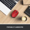 LOGITECH - Souris sans fil ambidextre M171 - Rouge - Grande portée